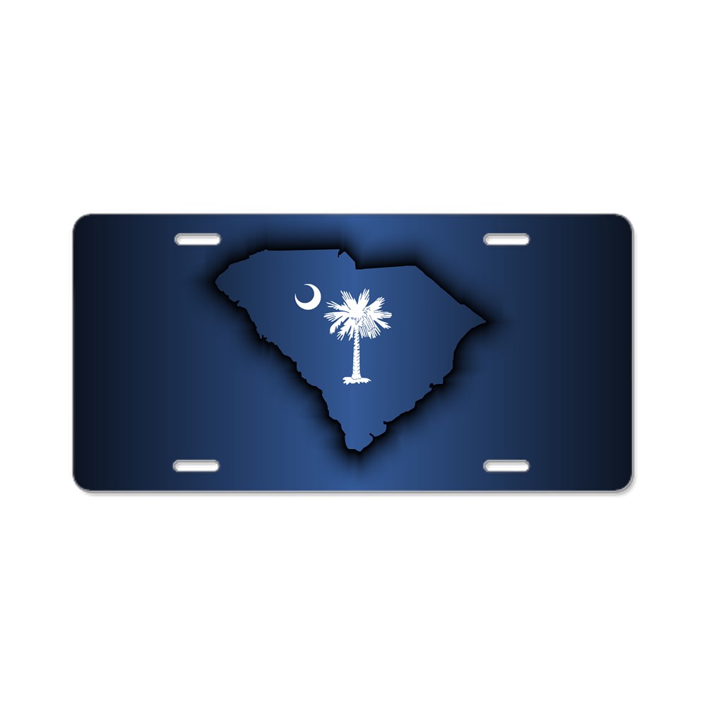 Sc State Tags CafePress - South Carolina (Geo) - Aluminum License Plate, Front ...
