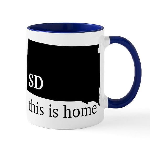 CafePress - South Dakota This Is Home - 11 oz Ceramic Mug - Novelty Coffee Tea Cup