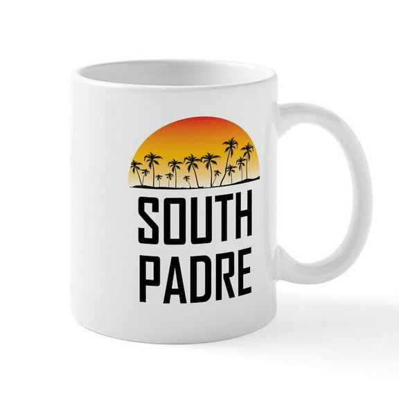 CafePress - South Padre Island Sunset Mugs - 11 oz Ceramic Mug - Novelty Coffee Tea Cup