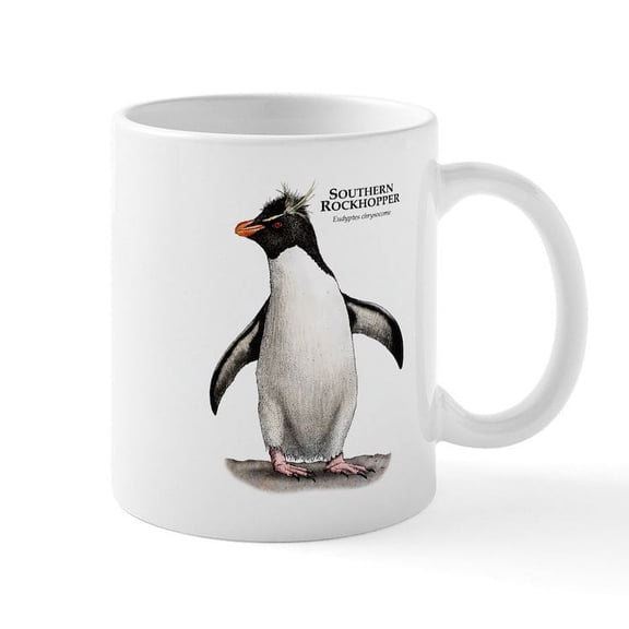 CafePress - Southern Rockhopper Penguin Mug - 11 oz Ceramic Mug - Novelty Coffee Tea Cup