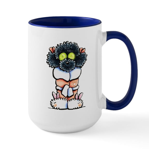 CafePress - Spa Poodle Mugs - 15 oz Ceramic Large White Novelty Mug