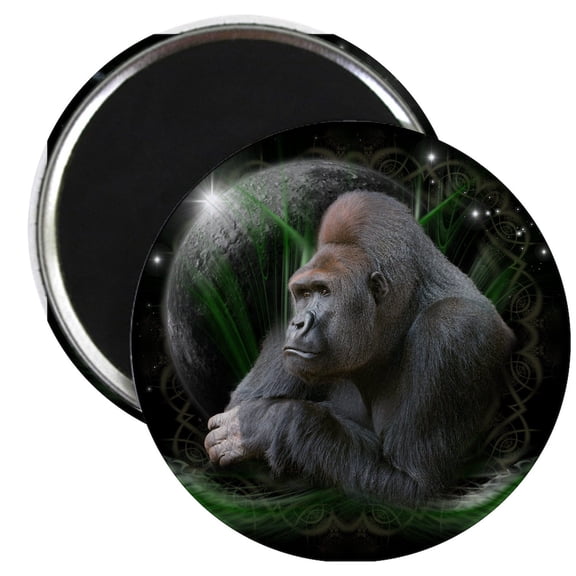 CafePress - Space Gorilla Magnet - 2.25" Round Magnet, Refrigerator Magnet, Button Magnet Style
