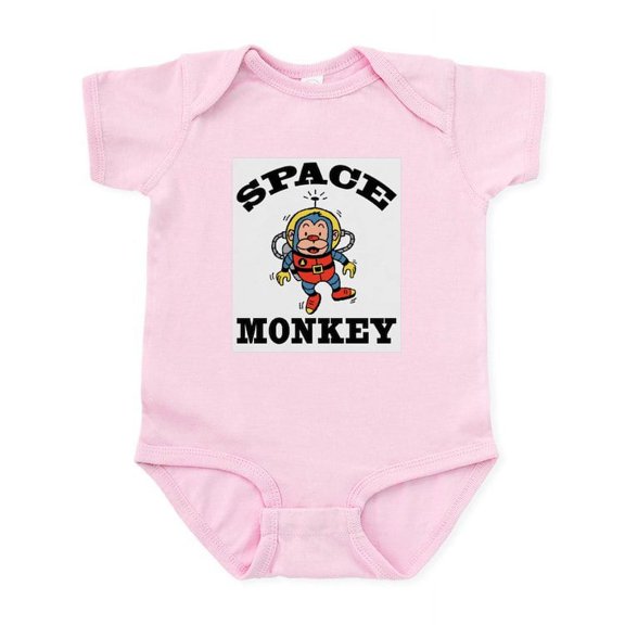 CafePress - Space Monkey Infant Creeper - Baby Light Bodysuit, Size Newborn - 24 Months
