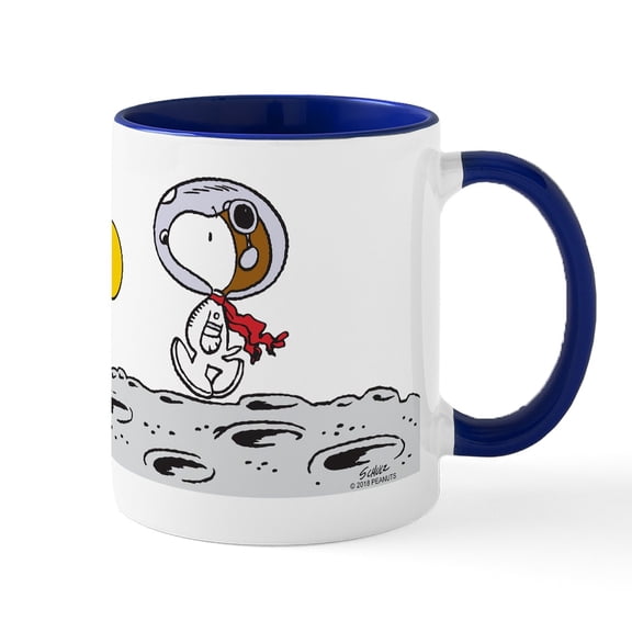 CafePress - Space Snoopy - 11 oz Ceramic Mug - Novelty Coffee Tea Cup