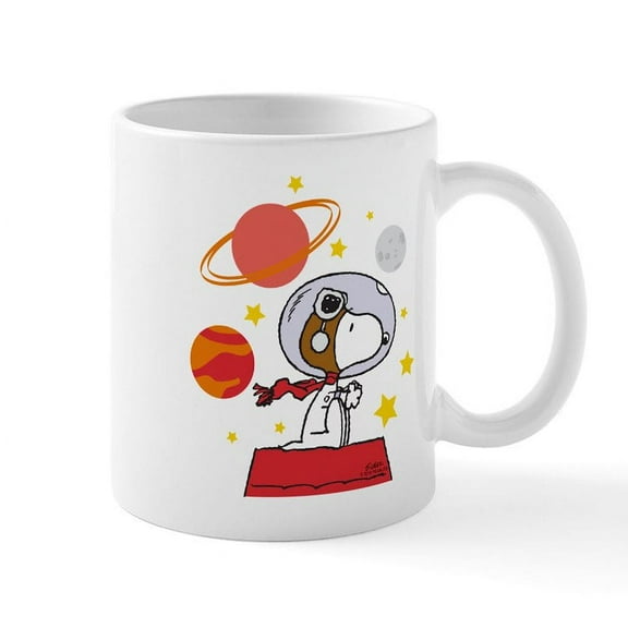 CafePress - Space Snoopy - 11 oz Ceramic Mug - Novelty Coffee Tea Cup