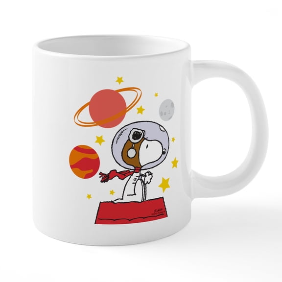 CafePress - Space Snoopy - 20 Oz White Ceramic Mega Mug