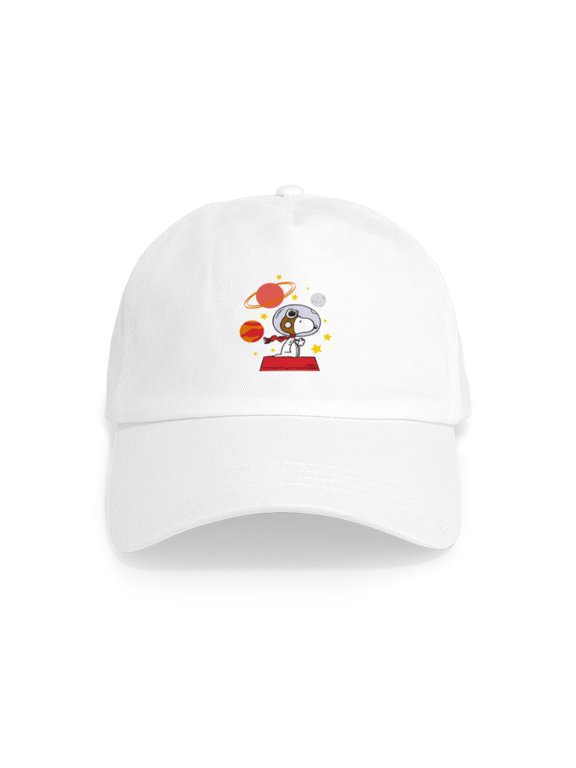 - Space Snoopy Cap - Adjustable 100% Brushed Unisex Casual Cotton Baseball Cap, Beige, 1