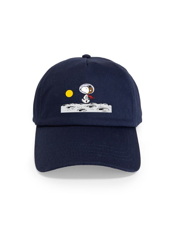 - Space Snoopy Cap - Adjustable 100% Brushed Unisex Casual Cotton Baseball Cap, Beige, 1