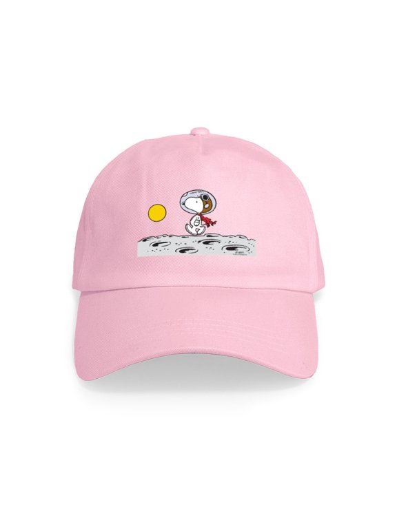 - Space Snoopy Cap - Adjustable 100% Brushed Unisex Casual Cotton Baseball Cap, Beige, 1