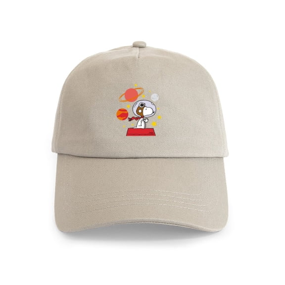 CafePress - Space Snoopy Cap - Adjustable 100% Brushed Unisex Casual Cotton Baseball Cap, Beige, 1