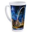 thumbnail image 1 of CafePress - Spacey St. Louis Skyline - 17 Ounce Ceramic Latte Mug, 1 of 3