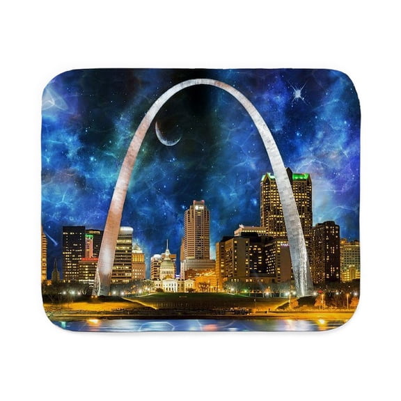 CafePress - Spacey St. Louis Skyline Sherpa Fleece Throw Blank - Sherpa Fleece Throw Blanket 60" x 50"