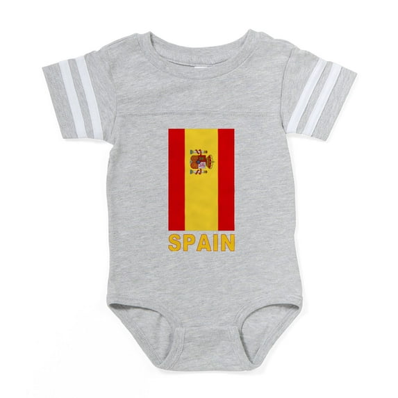 CafePress - Spain_B - Cute Infant Baby Football Bodysuit