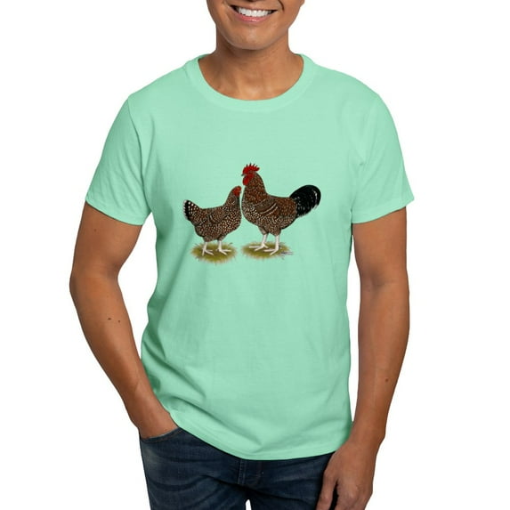CafePress - Speckled Sussex Chickens Dark T Shirt - Men's Classic Graphic Cotton T-Shirt