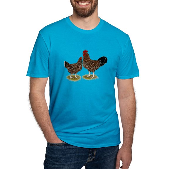 CafePress - Speckled Sussex Chickens Men's Fitted T Shirt (Dar - Men's Fitted T-Shirt