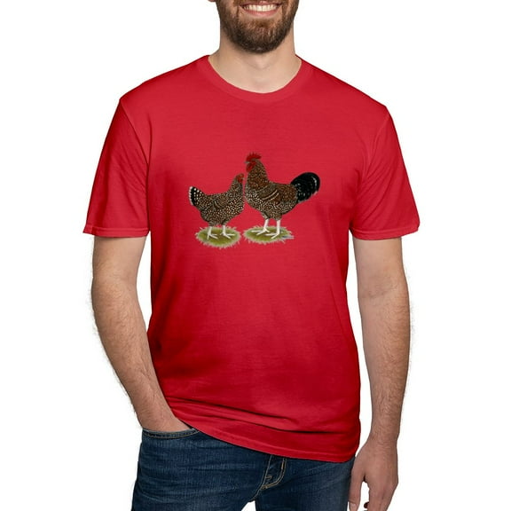 CafePress - Speckled Sussex Chickens Men's Fitted T Shirt (Dar - Men's Fitted T-Shirt