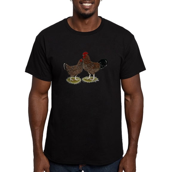 CafePress - Speckled Sussex Chickens Men's Fitted T Shirt (Dar - Men's Fitted T-Shirt