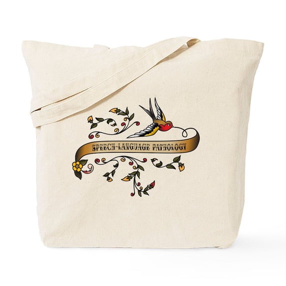 CafePress - Speech Language Pathology Scroll Tote Bag - Unisex Canvas Tote Bag, Beige, 1-Piece