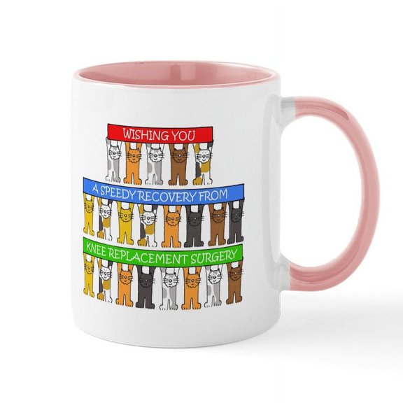 CafePress - Speedy Recovery From Knee Replacement Surgery Mugs - 11 oz Ceramic Mug - Novelty Coffee Tea Cup