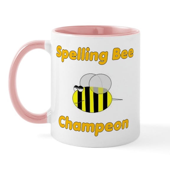 CafePress - Spelling Bee Champion Mug - 11 oz Ceramic Mug - Novelty Coffee Tea Cup