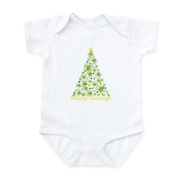 CafePress - Spider Christmas Tree Body Suit - Baby Light Bodysuit, Size Newborn - 24 Months