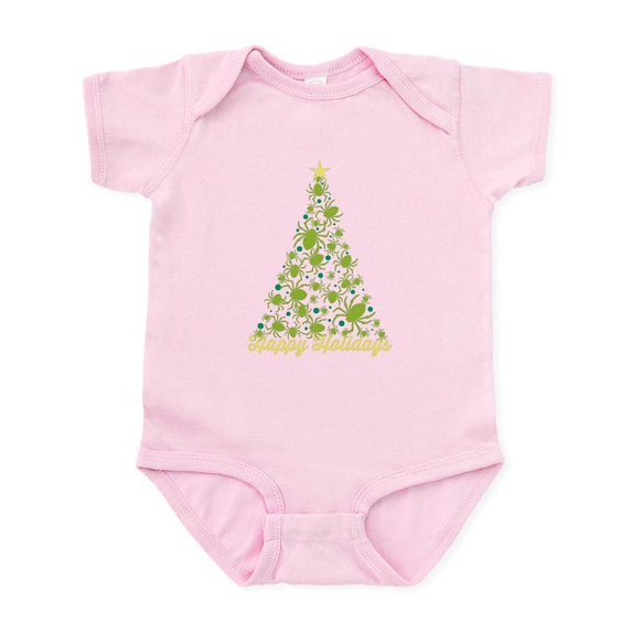 CafePress - Spider Christmas Tree Body Suit - Baby Light Bodysuit, Size Newborn - 24 Months