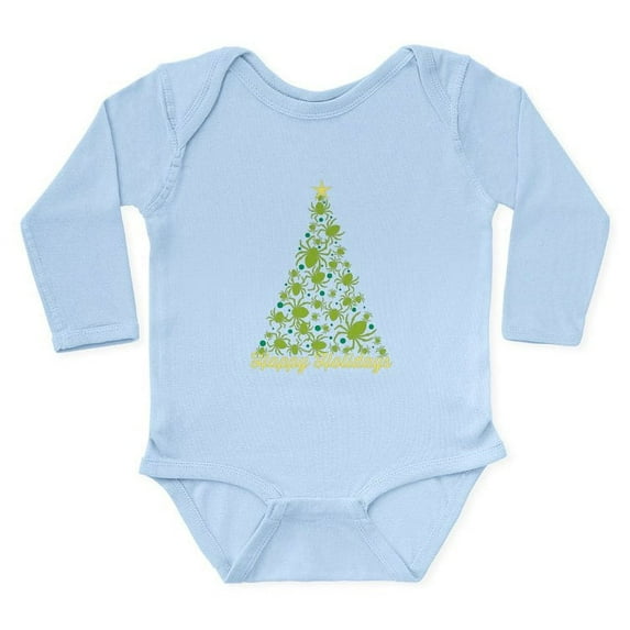 CafePress - Spider Christmas Tree Body Suit - Long Sleeve Cotton Baby Bodysuit