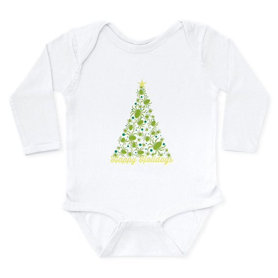 CafePress - Spider Christmas Tree Body Suit - Long Sleeve Cotton Baby Bodysuit