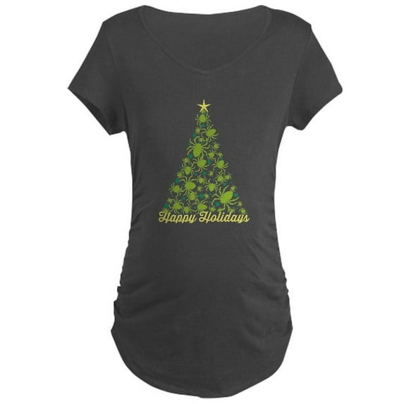CafePress - Spider Christmas Tree Maternity T Shirt - Maternity Dark T-Shirt