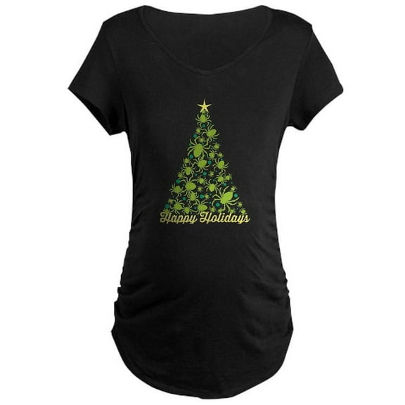 CafePress - Spider Christmas Tree Maternity T Shirt - Maternity Dark T-Shirt