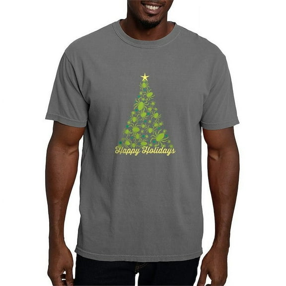 CafePress - Spider Christmas Tree T Shirt - Mens Comfort Colors Shirt
