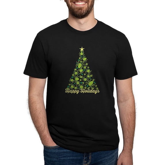 CafePress - Spider Christmas Tree T Shirt - Mens Tri-blend T-Shirt