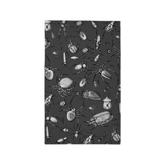 CafePress - Spiders And Beetles Pattern Area Rug - 3'x5' Decorative Area Rug, Fabric Throw Rug