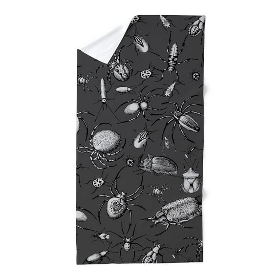 CafePress - Spiders And Beetles Pattern - Large Beach Towel, Soft 30"x60" Towel with Unique Design