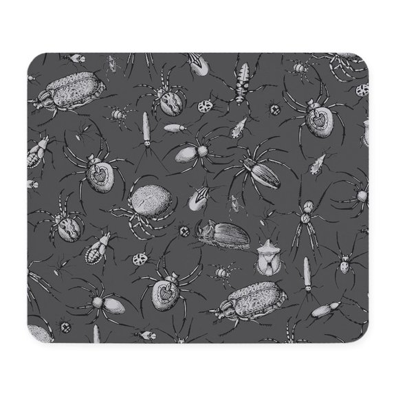 CafePress - Spiders And Beetles Pattern Mousepad - Non-slip Rubber Mousepad, Gaming Mouse Pad