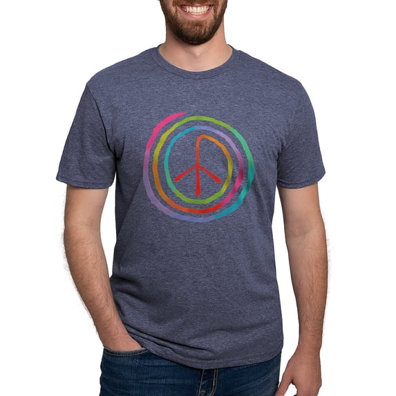 CafePress - Spiral Peace2 T Men's Deluxe T Shirt - Mens Tri-blend T-Shirt