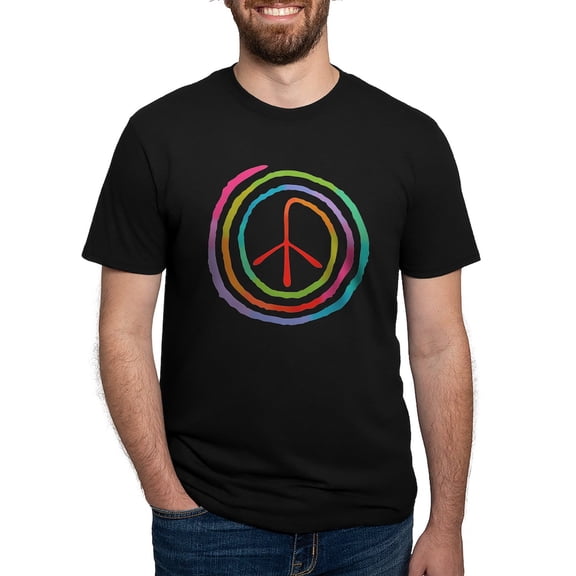 CafePress - Spiral Peace2 T Men's Deluxe T Shirt - Mens Tri-blend T-Shirt