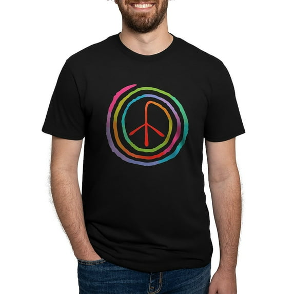 CafePress - Spiral Peace2 T Men's Deluxe T Shirt - Mens Tri-blend T-Shirt