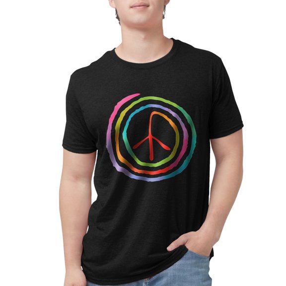 CafePress - Spiral Peace2 T Men's Deluxe T Shirt - Mens Tri-blend T-Shirt