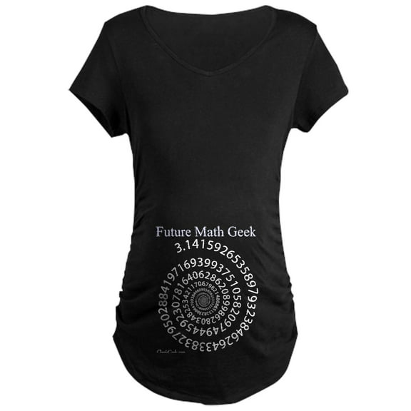 CafePress - Spiral Pi Maternity Dark T Shirt - Maternity Dark T-Shirt