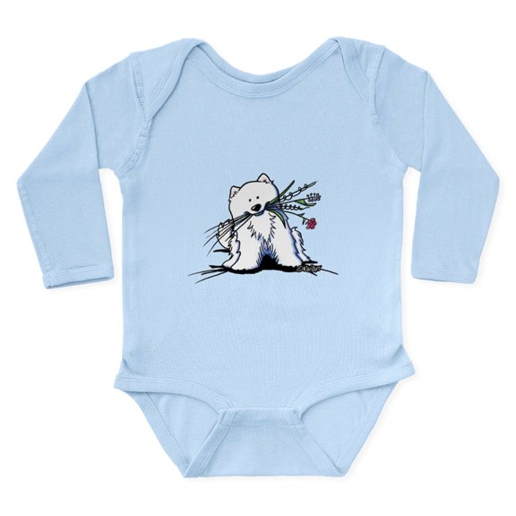 CafePress - Spitz Cutiepie Long Sleeve Infant Bodysuit - Long Sleeve Cotton Baby Bodysuit