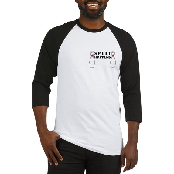 CafePress - Split Happens Baseball Jersey - Cotton Baseball Jersey, 3/4 Raglan Sleeve Shirt
