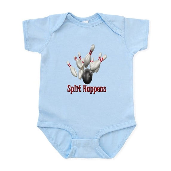 CafePress - Split Happens Bowling Infant Bodysuit - Baby Light Bodysuit, Size Newborn - 24 Months