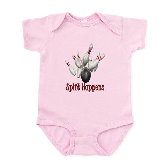 CafePress - Split Happens Bowling Infant Bodysuit - Baby Light Bodysuit, Size Newborn - 24 Months