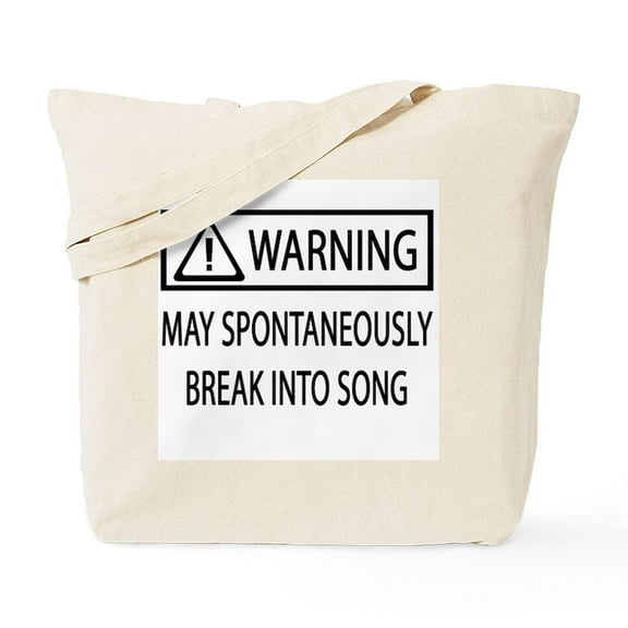 CafePress - Spontaneous Singer BW Tote Bag - Unisex Canvas Tote Bag, Beige, 1-Piece