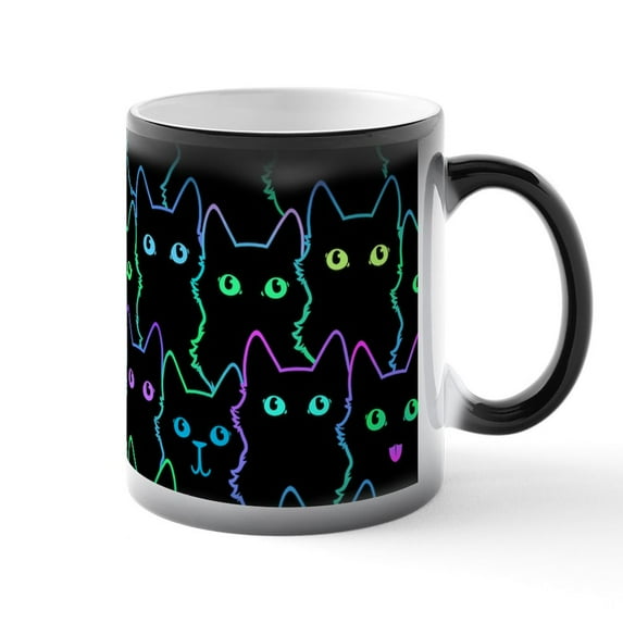 CafePress - Spooky Cat Pattern - 11 oz Color Changing Magic Mug