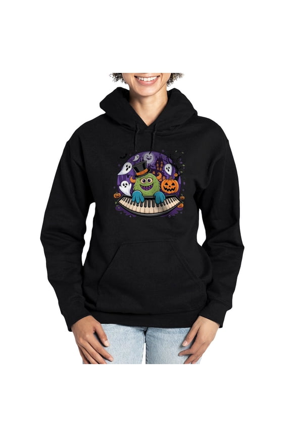 - Spooky & Fun Whimsical Halloween Cartoon - Pullover Hoodie, Classic & Comfortable Hooded Sweatshirt