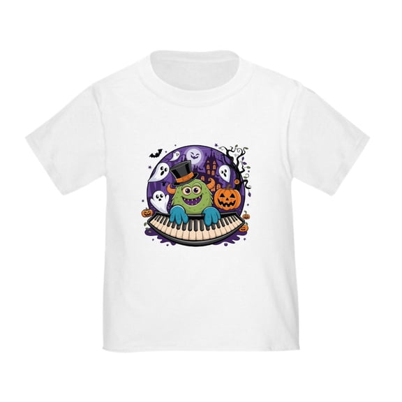 CafePress - Spooky & Fun Whimsical Halloween Cartoon Toddler T Shirt - Cute Toddler T-Shirt, 100% Cotton