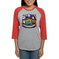 thumbnail image 1 of CafePress - Spooky & Fun Whimsical Halloween Cartoon Women's Baseball T Shirt - Womens Baseball Tee, 1 of 1