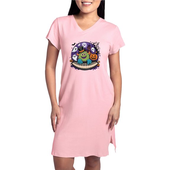 CafePress - Spooky & Fun Whimsical Halloween Cartoon - Women's Nightshirt